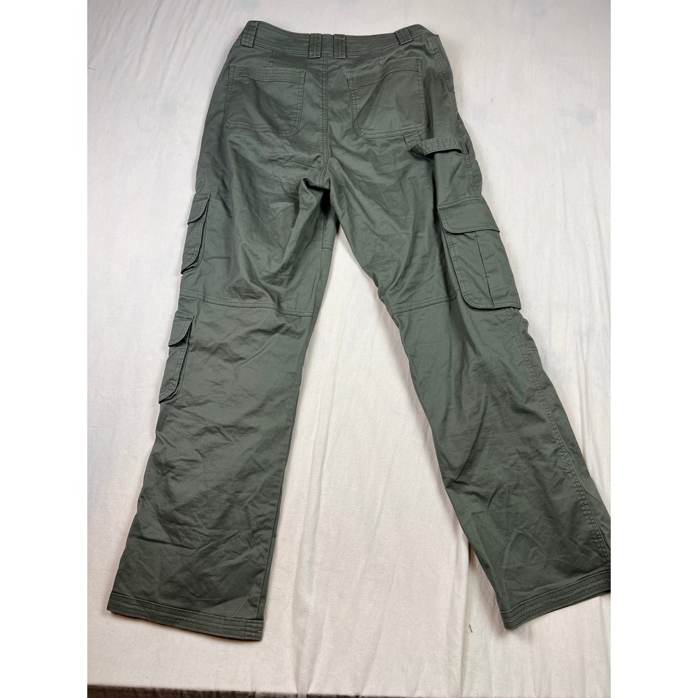 Abercrombie & Fitch Curve Love Relaxed Cargo Pants Olive Green 4L 27 High Rise - Picture 7 of 9